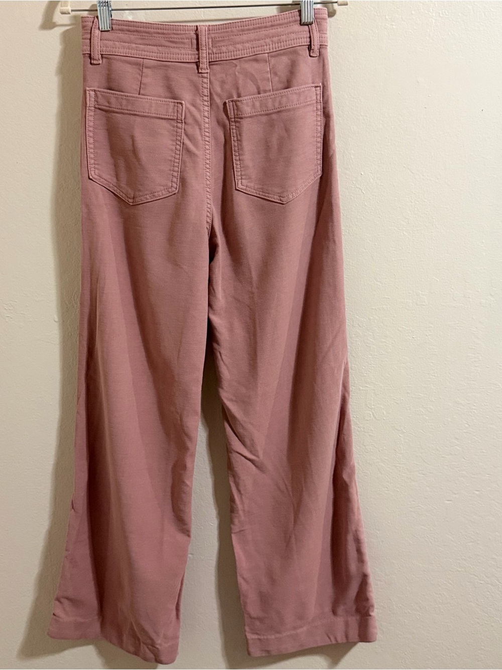 Faherty Stretch Terry Harbor Pants Mauve Pink Wide Leg High Rise Size 27 cotton - Picture 6 of 12